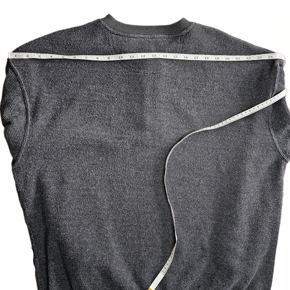 Vintage Big Dogs Henley Sweater Mens Large Grey Embroidered - Picture 9 of 11